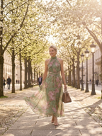Mirelle | Gathered Halter Midi Dress
